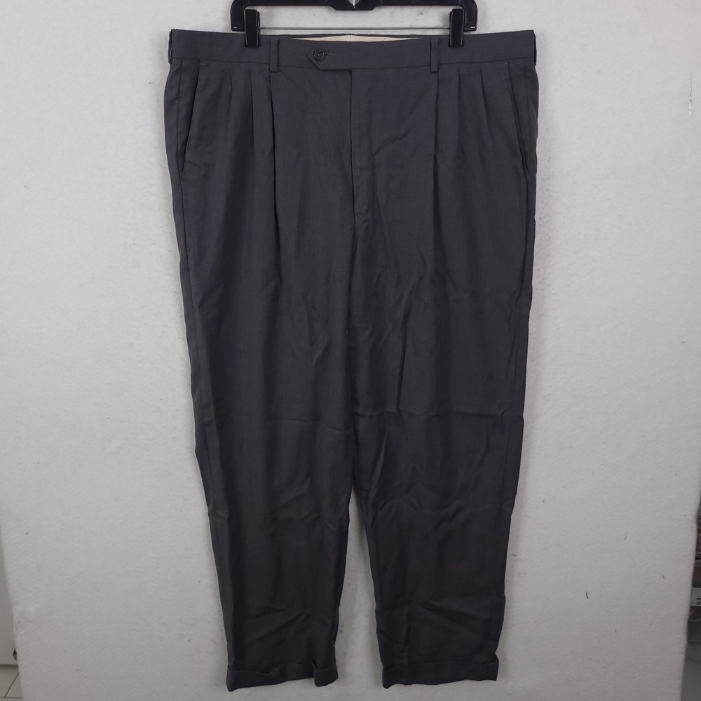 Givenchy Dress Pants Mens 40R Gray Monsieur Pleated Cuffed Luxury Trousers